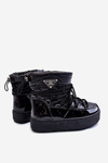 Warm Lace Up Snow Boots Black Colina 