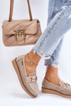 Women's Loafers On The Platform Beige Danny