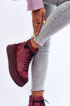 Leather Ankle Boots On Massive Platform Maciejka 06309-23 Burgundy