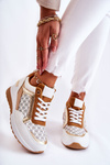 Women's Leather Sport Shoes On A Wedge White Catrine