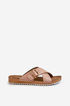 Comfortable women's flip flops with buckle Inblu VO000012 light pink