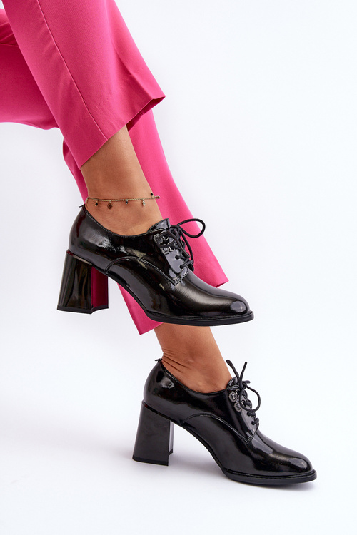 Women's Black Patent Leather Pumps Nelione
