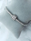 Women's Steel Bracelet With Zircons Silver Ferni