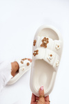 Women's Foam Flip Flops with Decorations White Cambrina