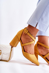 Fashionable Sandals On A Bar Yellow Sinari
