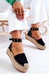 Espadrilles Sandals With Jets Black Lillian