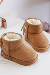 Children's Insulated Snow Boots with Fringes Camel Mikyla