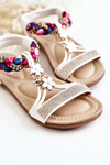 Children's Slip On Sandals White Sammi 