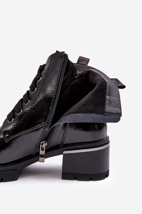 Women's Lacquered Boots D&A MR870-97 Black