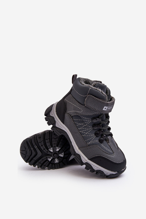 Trapery Dziecięce Ocieplane Wełna Grafitowe Ehas 22DZ23-5245