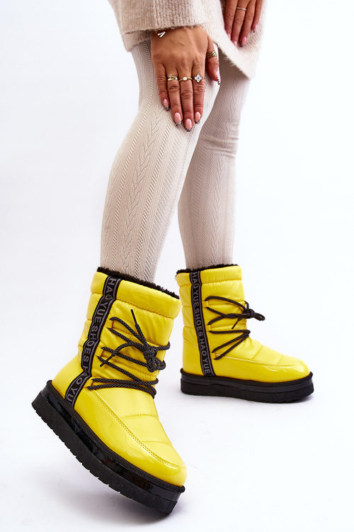 Women's Snow Boots with Yellow Laces Lilara