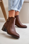 Women's Insulated Ankle Boots with Buckle Brown Nevillira