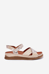 Ladies Leather Sandals On Platform Maciejka L7064-37 Ecru