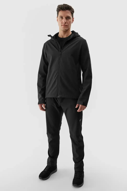 Kurtka Męska Softshell Z Kapturem 4F 4FWAW24TSOFM283-20S Czarna