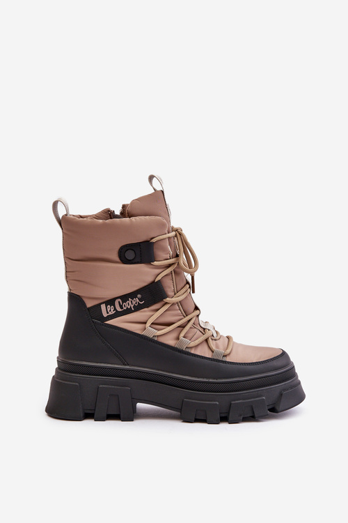 Women's Snow Boots With Zipper Lee Cooper LCJ-24-47-3143 Beige