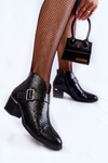 Women's Lacquered Warm Boots Black Hege