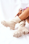 Women's High Boots Beige Loren