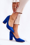 Classic Suede Pumps On A Heel blue Kendra