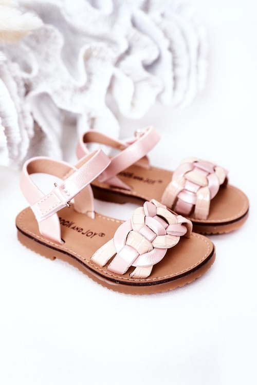 Children's Sandals With Snake Pattern Pink Baxlee