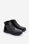 Insulated men's boots made of eco leather black Venredia