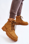 Women's Insulated Trapper Boots Lace Up Camel Halfway