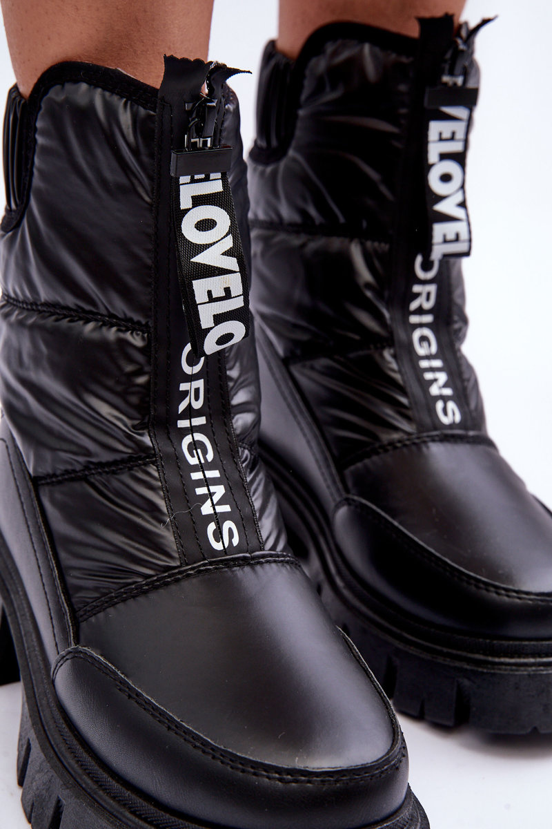 本当に信頼出来る商品 Black Padded Boots Snow High Women's Freoc ZAZOO.PL - - Clothing