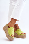 Women's Wedge And Platform Slippers Lime Ysabel
