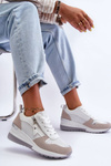 Sneakersy Damskie Koturn Suwak Wielobarwne C1058