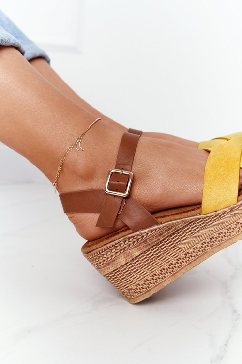 Wedge Sandals S.Barski GD-38 Yellow