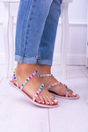 Pink Elegant Slip-on Women's Gennaro Studded Sandals