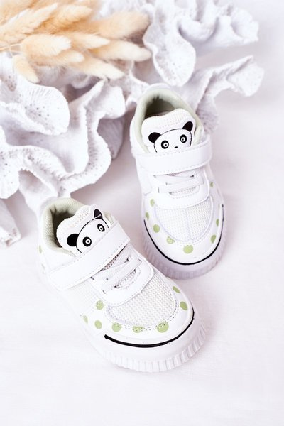 Children's Sport Shoes With Panda White-Green Chico