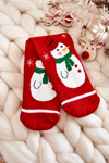 Children's Thermoactive Christmas Socks snowman Red 
