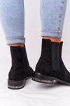 Suede Insulated Chelsea Boots Lu Boo Black