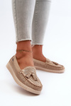 Women's Cut-out Loafers In Faux Suede With Gold Details Tinami