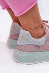 Sneakersy Damskie Na Platformie Zdobione Multikolor GOE RR2N4009
