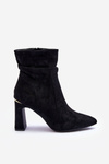 Suede Heels on a Stiletto Heel Black Mellamene