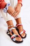 Women's Sandals With Velcro Red Caprisa