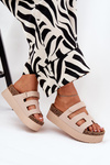 Slides On Chunky Platform Beige Daldiva
