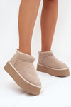 Women's snow boots made of natural suede beige Mairene