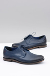 Nikopol Navy Blue Leather Men's James Half Boots
