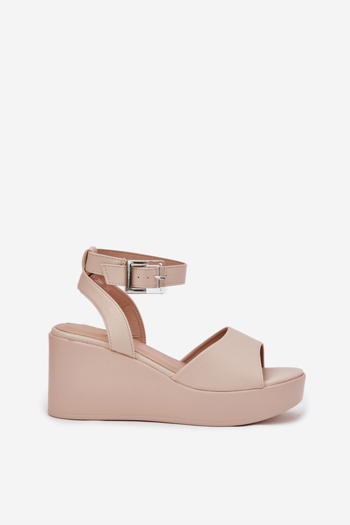 Wedge Heeled Women's Sandals Beige Efrina