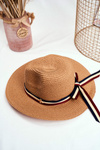 Women's Hat Panama 100% Paper Camel Gold fly