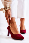 Women's Sergio Leone Maroon Suede Orsola pumps
