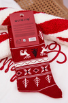 Men's Christmas Socks Running Reindeer Red