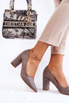 Classic Suede Pumps On A Heel grey Kendra