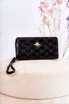 Women's Large Wallet With Ornament Black Fabio 