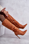 Classic Suede Black Boots On A Camel Ameya