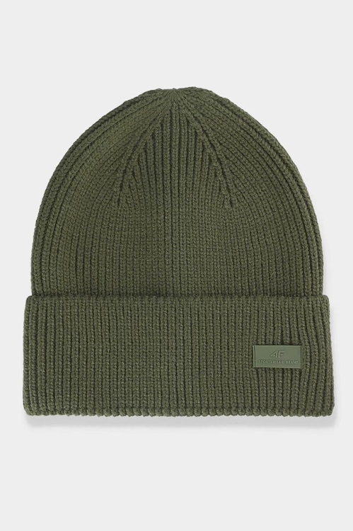 Men's Winter Hat with 4F Logo 4FAW23ACAPM311-43S Khaki