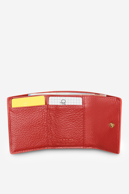 Women's Small Wallet Made of Natural Leather Nobo NPUR-LR110-C005 Red