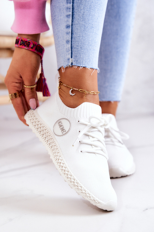 Buty Sportowe Damskie Białe GOE JJ2N4151